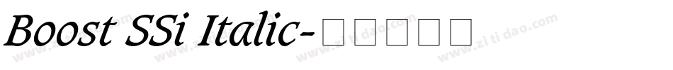 Boost SSi Italic字体转换